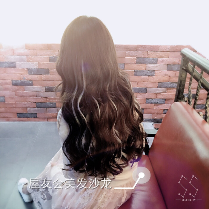 水波纹 背影杀手发型 无痕接发 日韩发型 扎发 短发 色彩 渐变色 中发