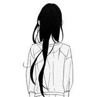 动漫女生背影