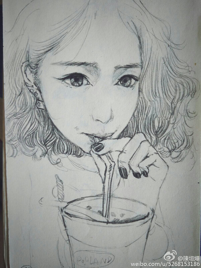 素描#大一的我自画像哈哈