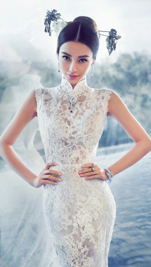 最爱angelababy,婚纱