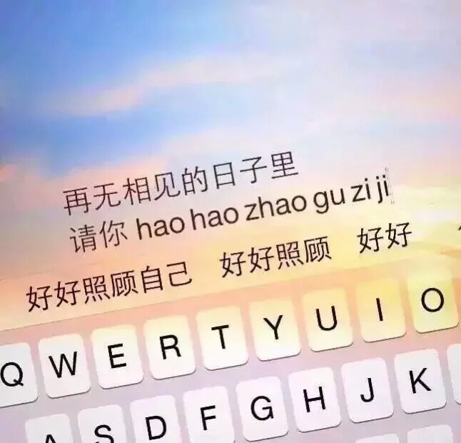 再无相见的日子里,请你好好照顾自己.