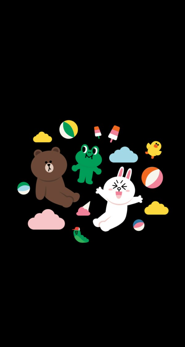 iphone6壁纸 简约,iphone6壁纸 主屏幕 line 布朗熊与可妮兔 高清 iphone6壁纸 手机壁纸 锁屏壁纸 聊天背景