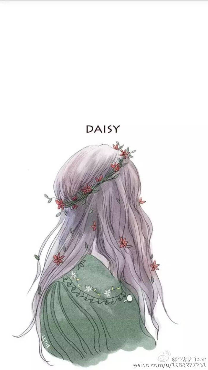 动漫美少女背影.
