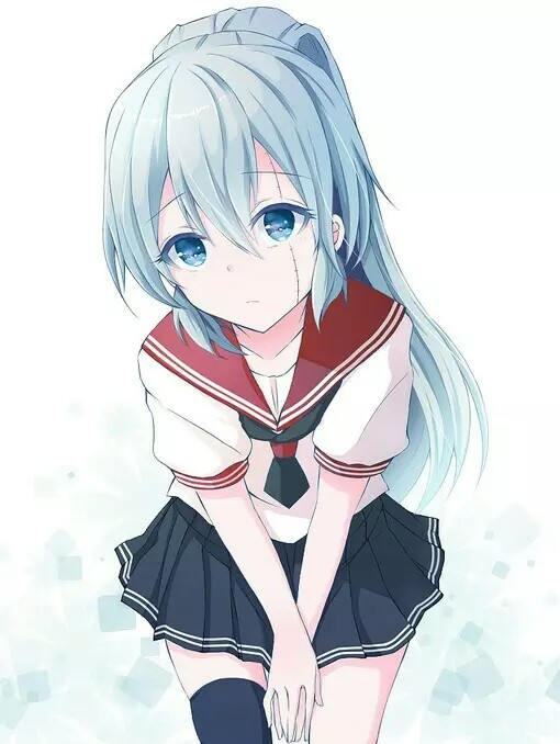 二次元妹子 水手服头像壁纸.