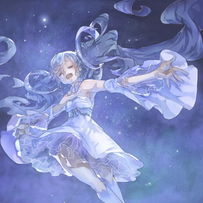 唯美 星空 少女 小清新 温馨 治愈 萌 二次元 高清 miku 初音未来