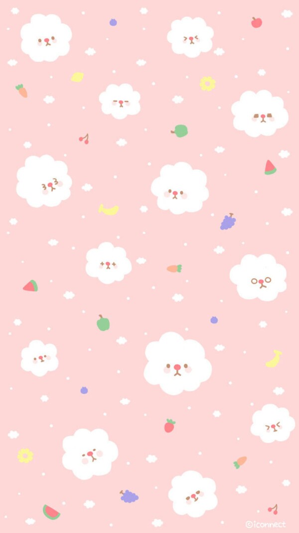 平铺 少女心 粉色 壁纸