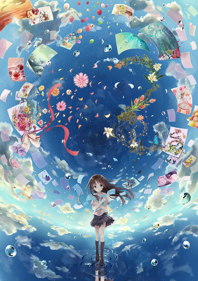 水彩,涂鸦,动漫壁纸,锁屏,星空,唯美,意境,背景,二次元,小清新,治愈系