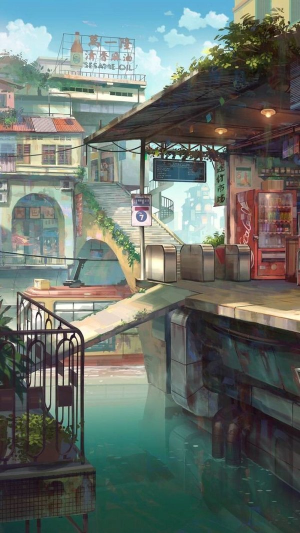 插画 风景 人物 森系 手绘 水彩 涂鸦 星空 唯美 意境 背景 二次元