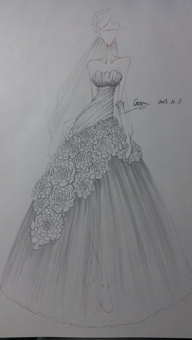 『那些大师们的手绘服装婚纱礼服设计图』…-