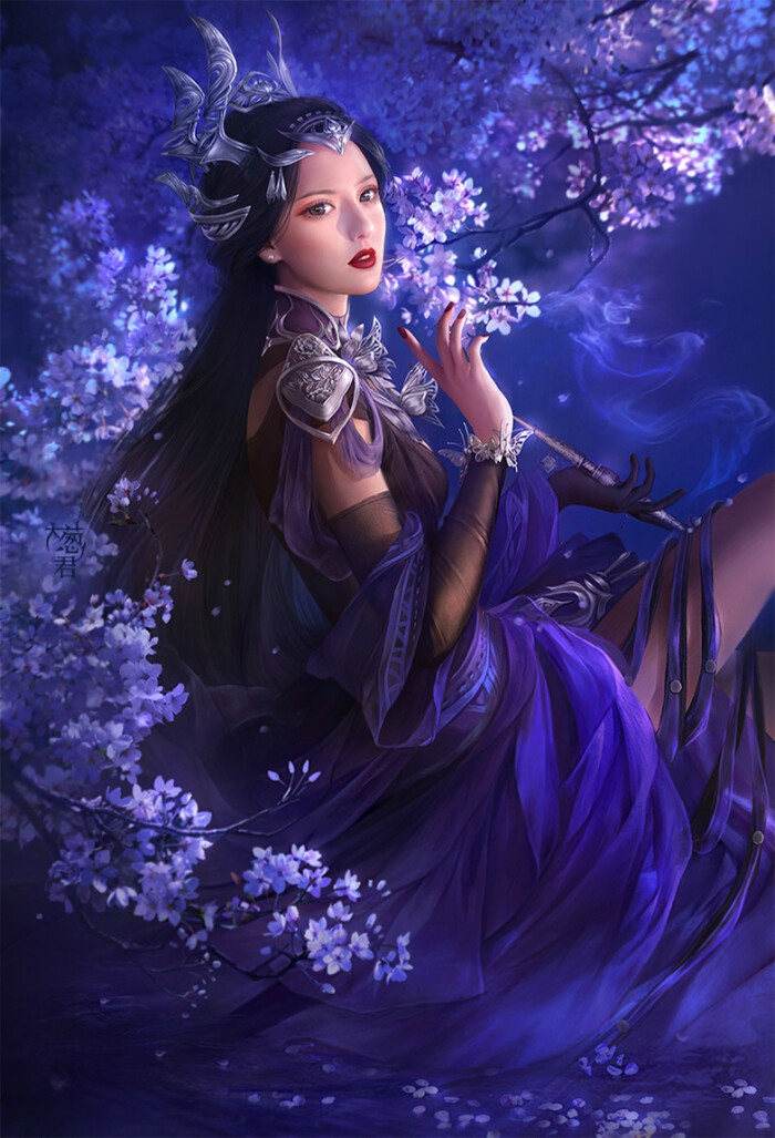 五仙教五毒妹子and御姐 剑网3 古风鼠绘 古装美人 @大葱君