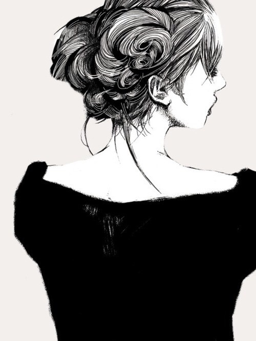 优雅个性手绘女头