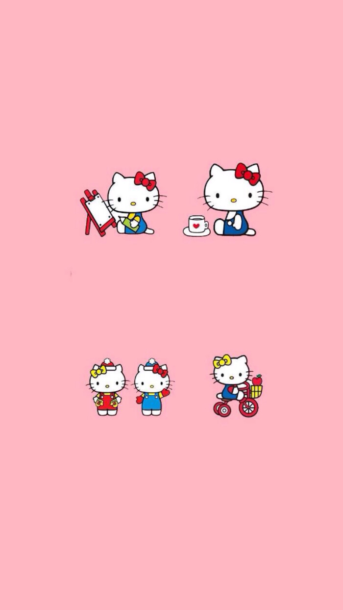 hellokitty控 可爱 猫咪 粉色 组合 壁纸 萌 桌面壁纸 高清壁纸 无