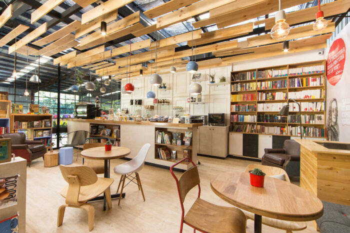 {哥伦比褑6 书店咖啡馆空间设计】设计:plasma nodo