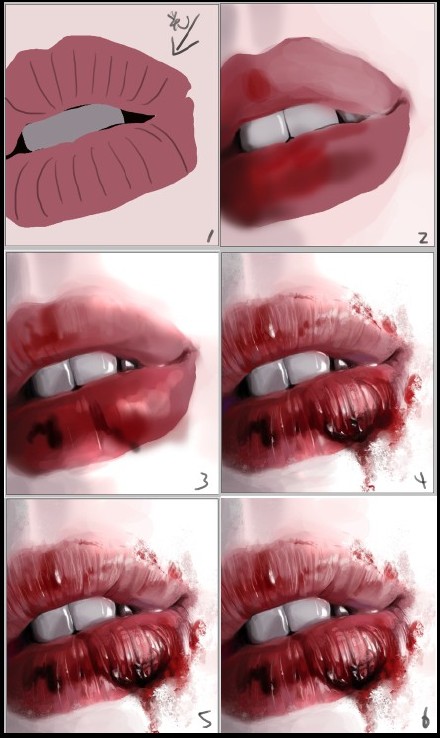 嘴唇画法