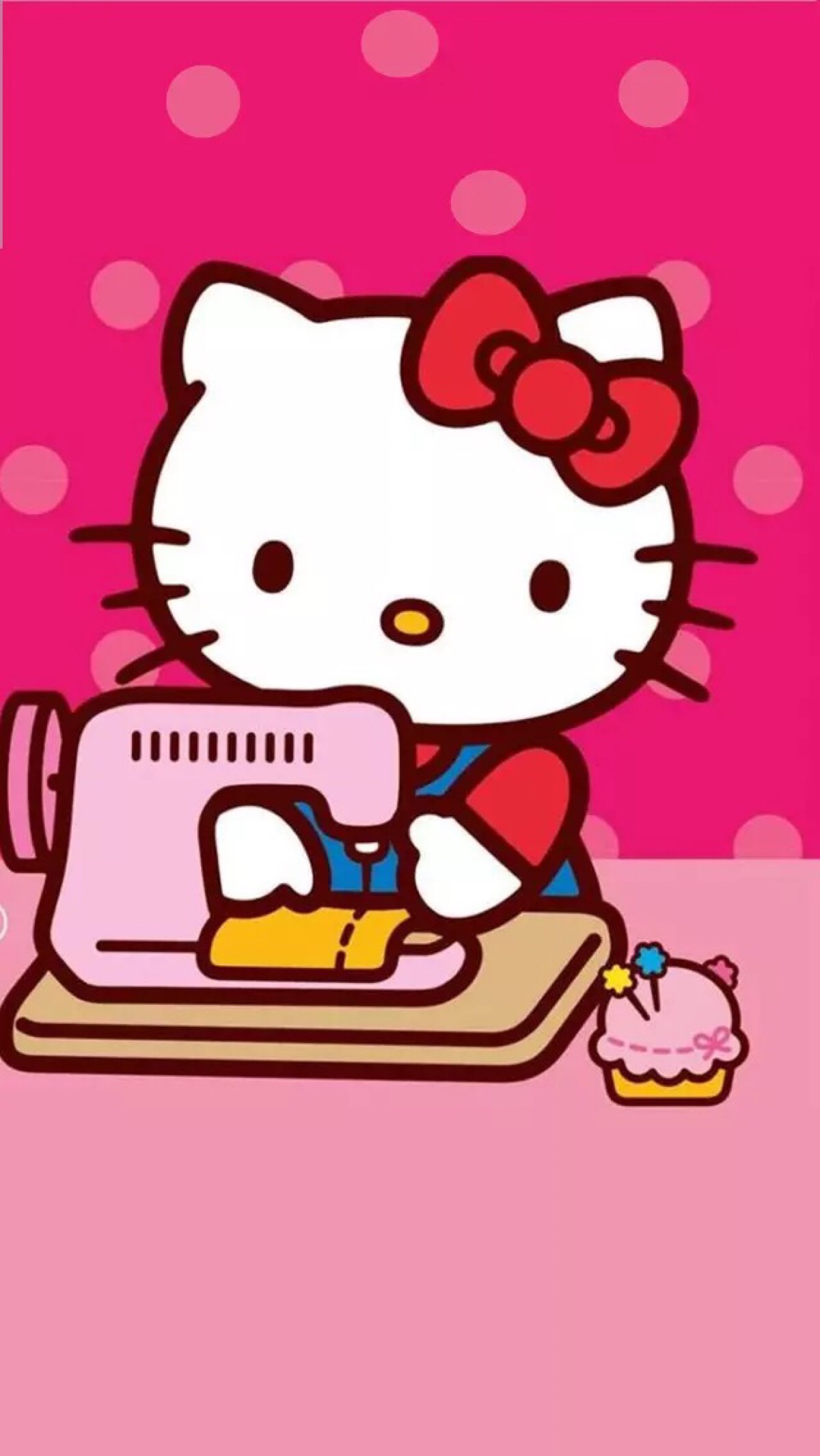 粉色高清壁纸 kitty猫