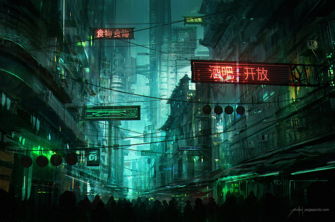 壁纸 插画 场景 意境 二次元 现代 建筑 夜色
