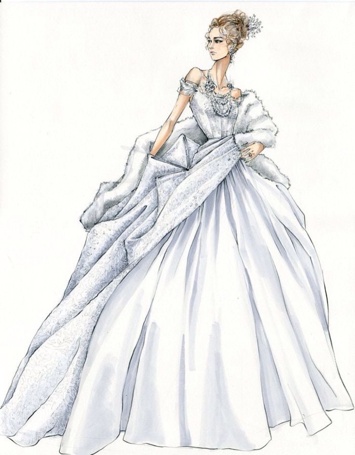 婚纱 设计 草稿 草图 铅笔画 礼服 优雅 唯美 女装