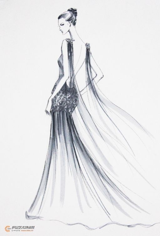 婚纱手绘设计图_婚纱手绘设计图铅笔稿(3)