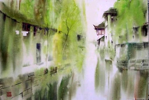 古风 风景 江南 小桥流水人家 小清新 杨柳