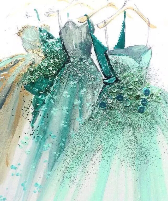手绘礼服稿 唯美 壁纸屏保头像锁屏