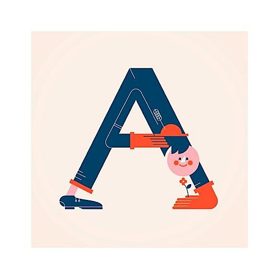 sammalisto将插画与字母相结合,每个字母不仅有完美的配色,造型也十分
