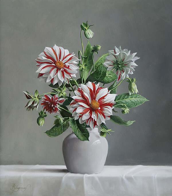 比利时pieter wagemans花卉静物油画作品