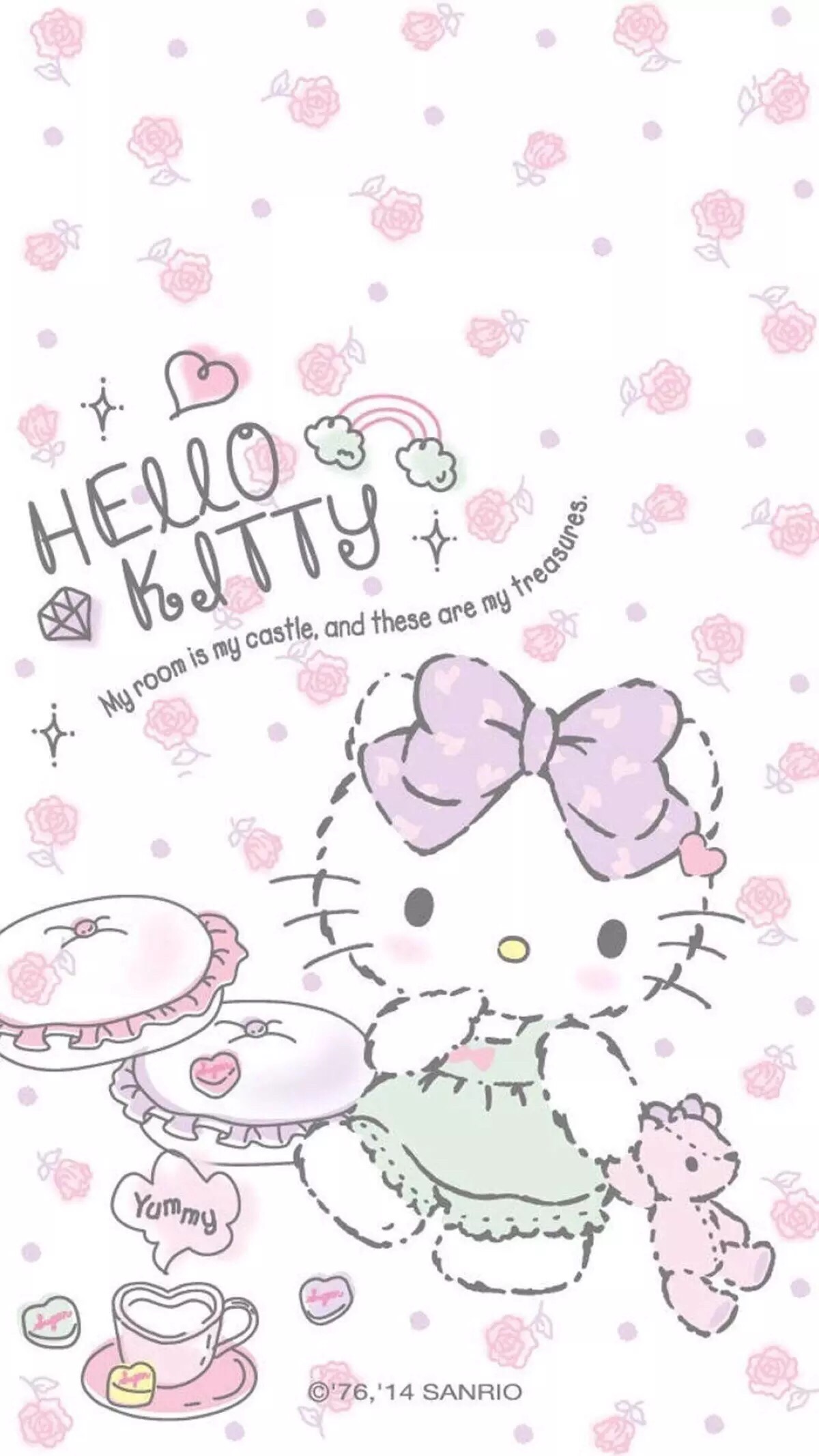 平铺 素材 手机桌面 melody 小双子星 美乐蒂 hello kitty 凯蒂猫