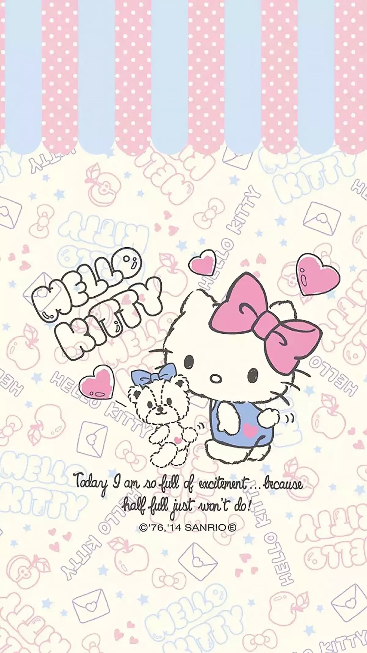 hello kitty～melody~iphone高清手机壁纸 平铺 素材 手机桌面