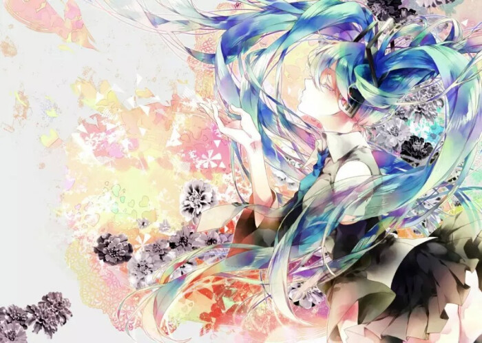 初音未来 动漫 二元次 插图 手绘 美图