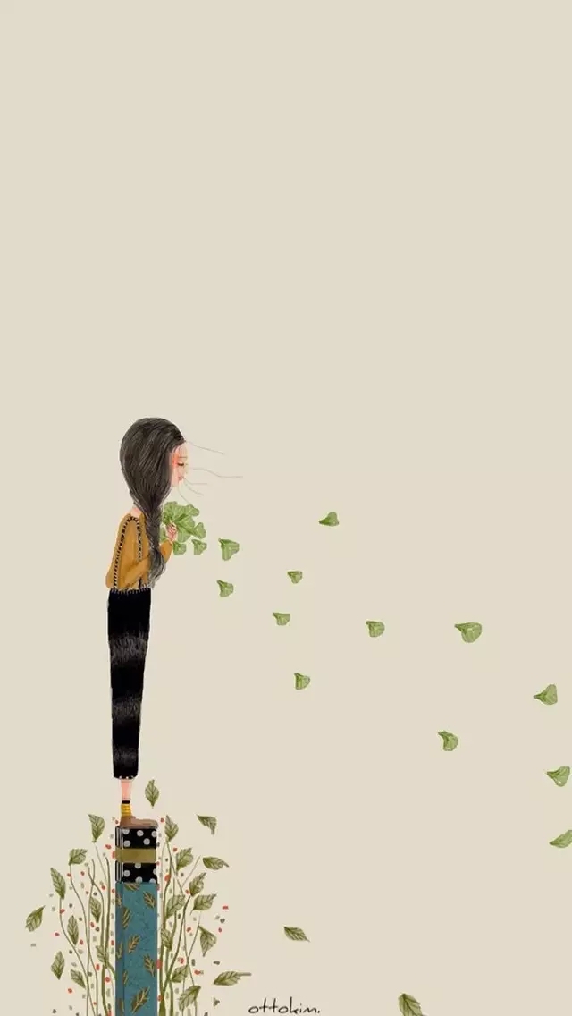 壁纸 手绘 治愈系 一个人的孤单
