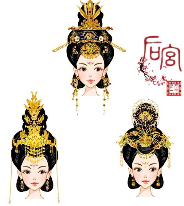中国风——古代女子发型头饰