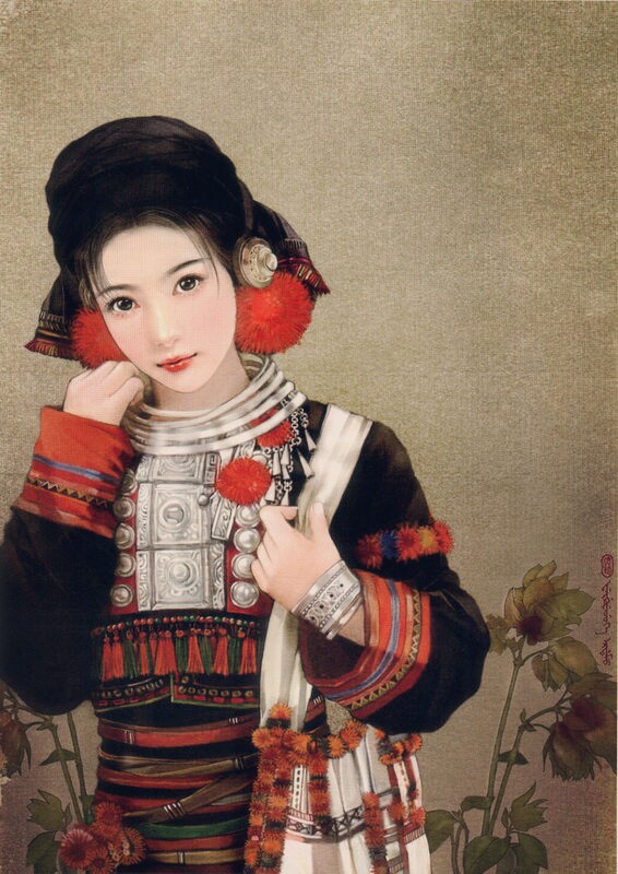 【德昂族の服饰】德昂族散居于云南省西南部,其 饰具有浓厚的民族特色