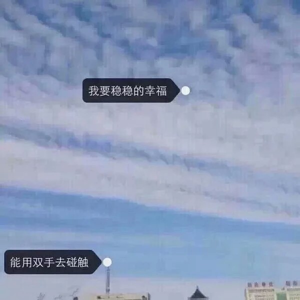 我要稳稳的幸福,能用双手去碰触