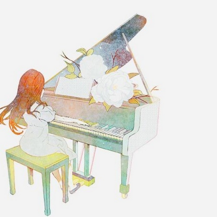 【萤窗小叶】动漫 头像 二次元 自截 钢琴少女 意境