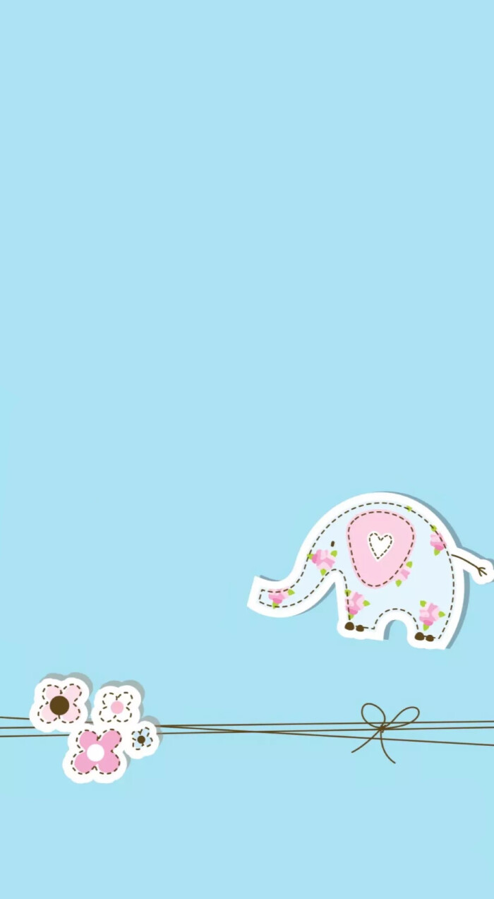 iphone壁纸 套图 可爱小象