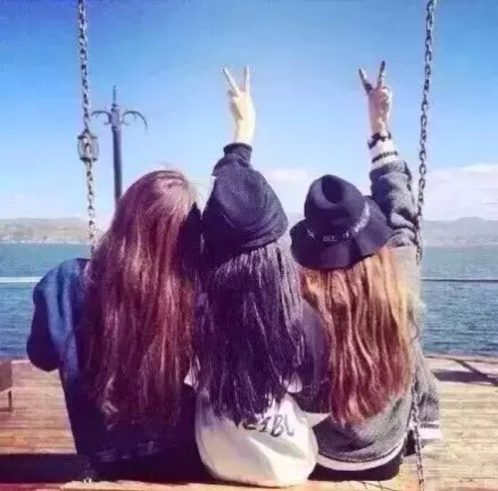闺蜜三人 背影 头像