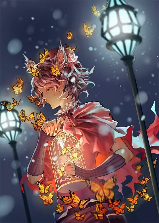 随风,魔幻,少女,妖孽,二次元,动漫,插画