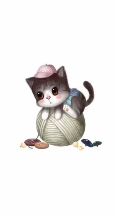 宠物 手绘 插画 温暖 阳光 猫咪 杯子 水彩 治愈系 萌萌哒 套图 组团