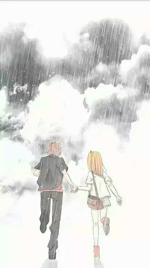 二次元.奔跑在雨中.