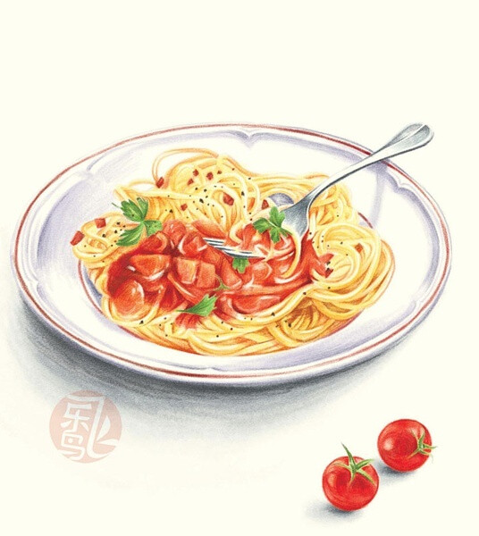 手绘 美食 插画 二次元美食