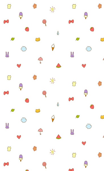 插画 设计 壁纸 平铺 素材 卡通 小清新 软萌 萌萌的 可爱 简约