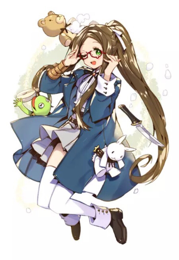 二次元 眼镜妹 动漫 眼镜娘 卡通 戴眼镜的女生 戴眼镜 少女 可爱