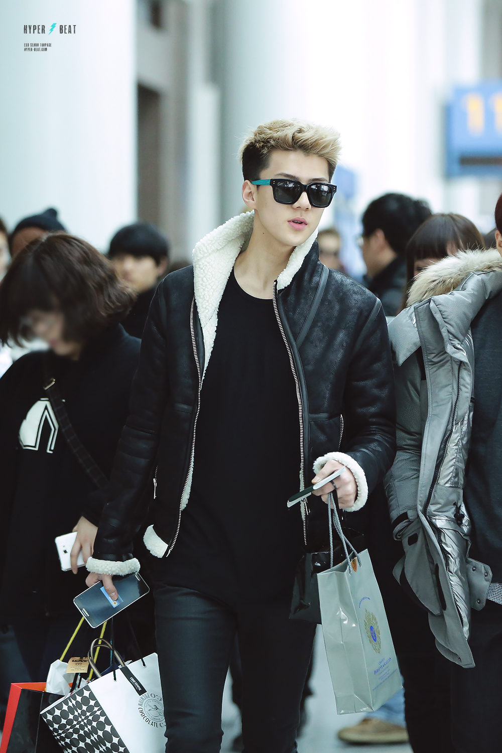 吴世勋机场 私服 sehun