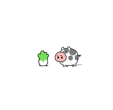 小猪和白菜系列小头像@大绵羊bobo