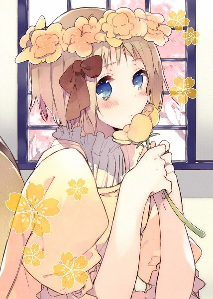 花环 花黄 少女 萌