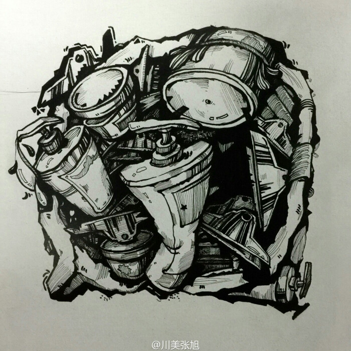 色彩 素描 速写 装饰画