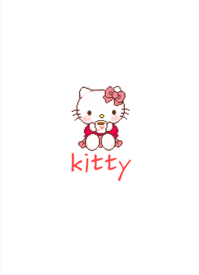 凯蒂猫 hello kitty 原创壁纸 可爱居中