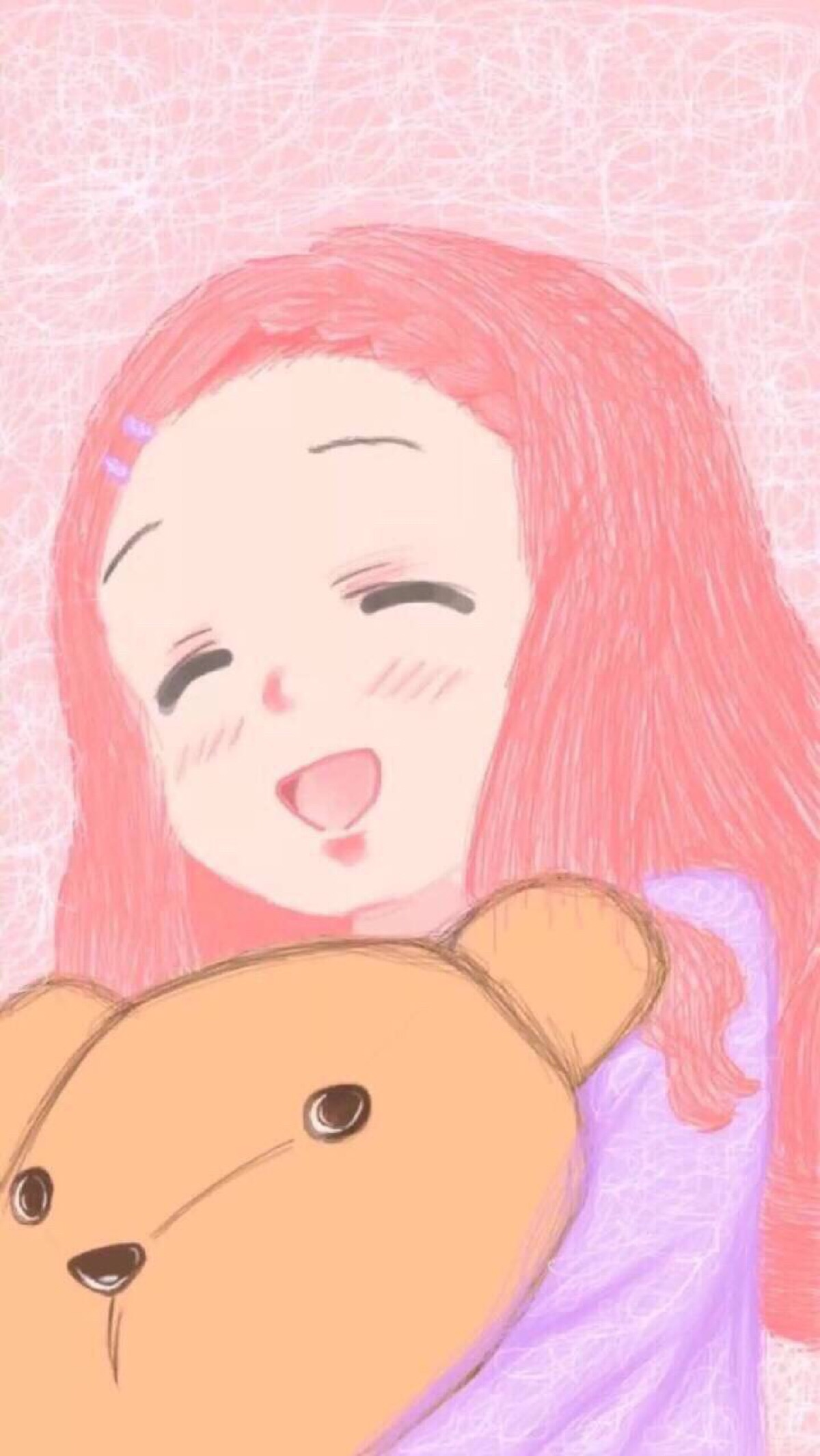 创意个性手绘手机壁纸 卡通插图