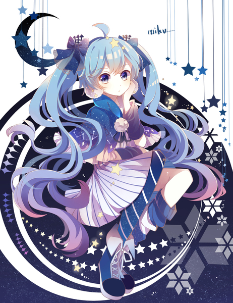 夜ミク 初音未来 动漫美少女 壁纸 插画 封面 美图 v家 p站 板绘 人物