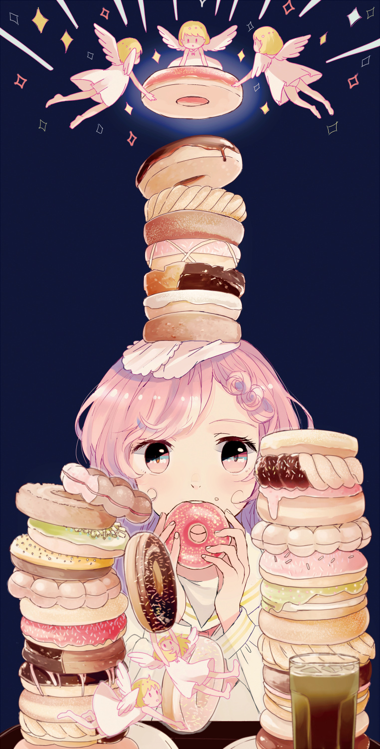 小天使 少女 动漫 美食 甜甜圈